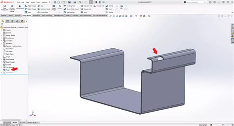 folding sheet metal in SolidWorks